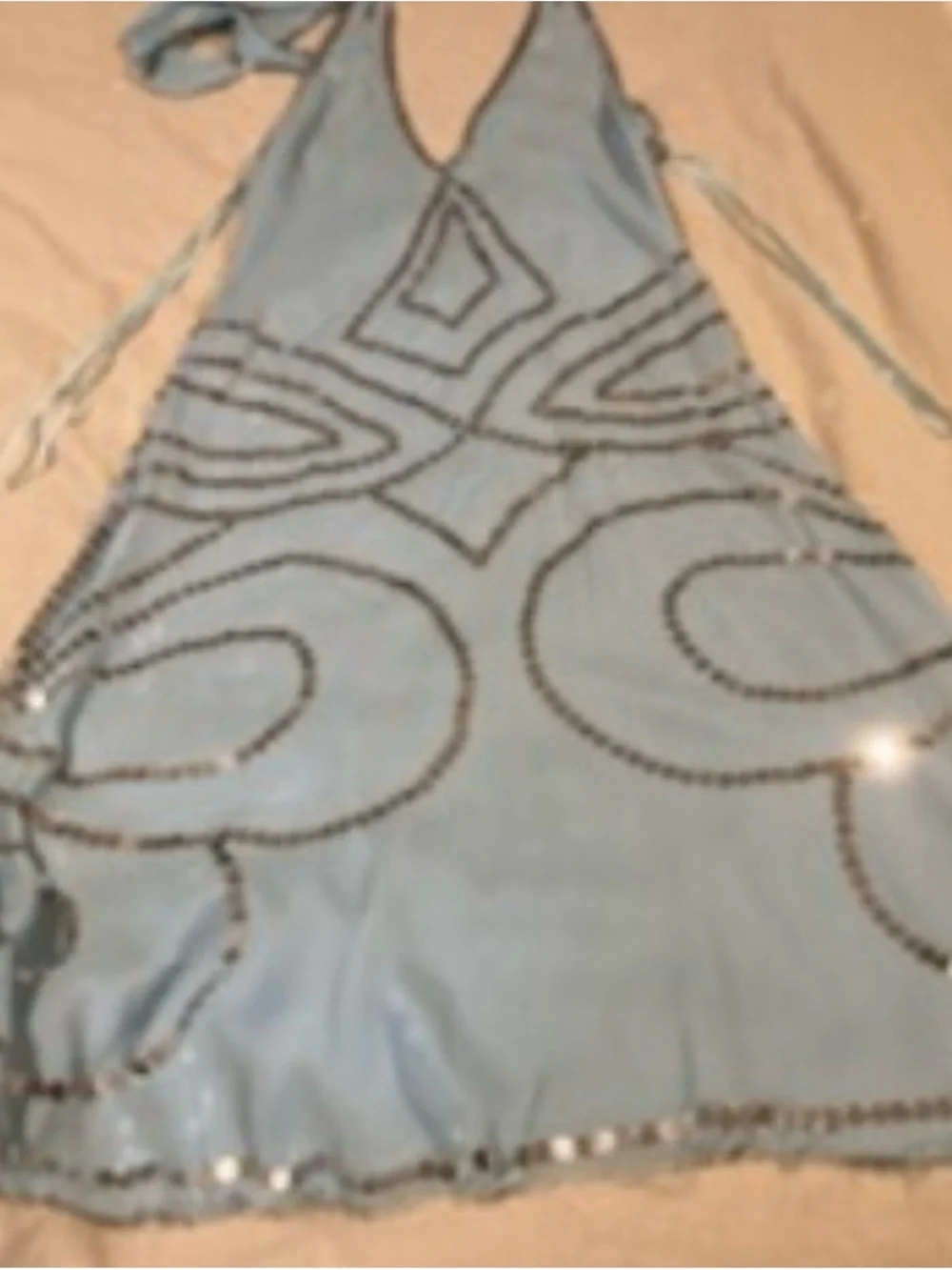 Marc Jacobs Halter Neck Beaded Evening Dress - Blue and silver - Picture 2 of 5